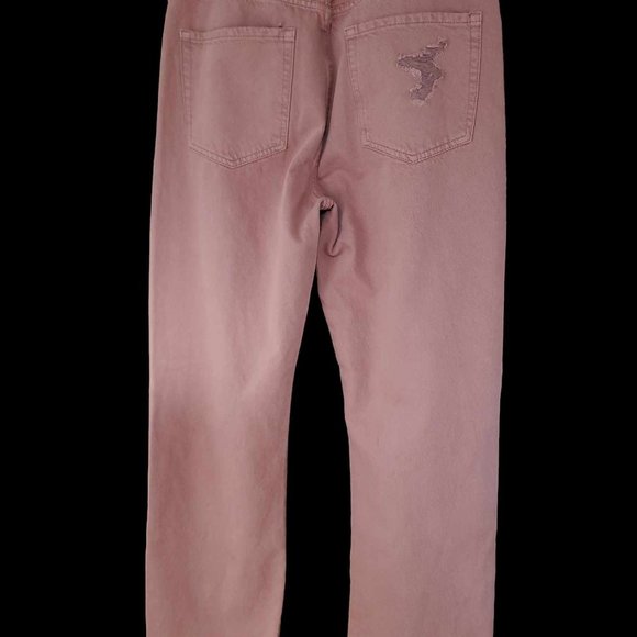 Aeropostale Size 10R 90's Baggy Mauve Jeans Holes Destroyed NEW with TAGS - Picture 6 of 7